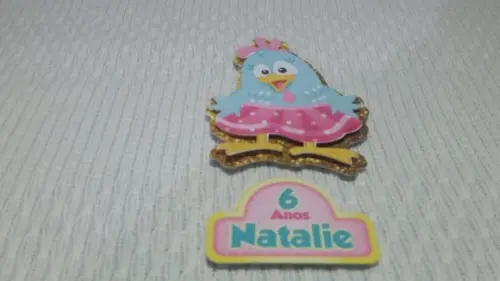 Apliques para Tubetes Galinha Pintadinha 3d-50 Unidades