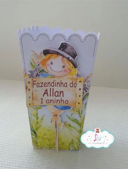 Caixa Cachepó Fazendinha 3d