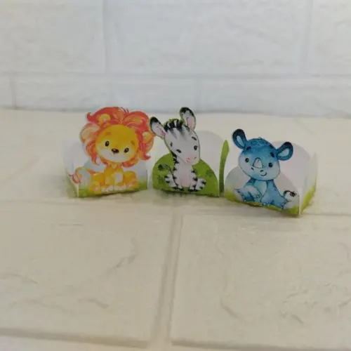 Forminhas para Doces Safari 2 Aquarela 50 Unidades