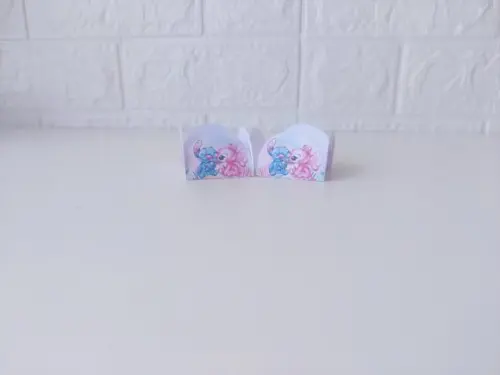 Forminhas para Doces Stitch e Angel Festa Infantil 50 Unids