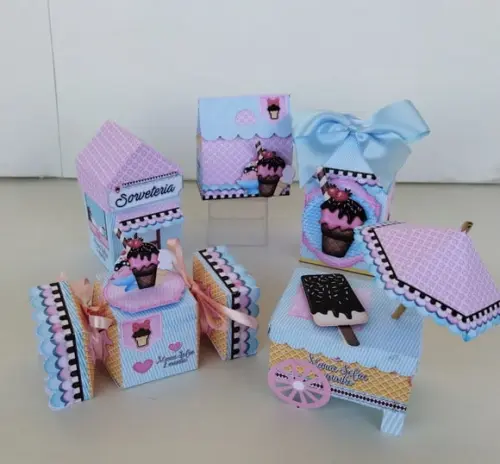 Kit Festa 30 Lembrancinhas Sorveteria Confeitaria