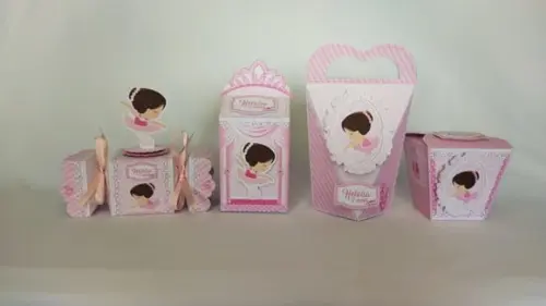 Kit Festa 40 Lembrancinhas Personalizadas Bailarina