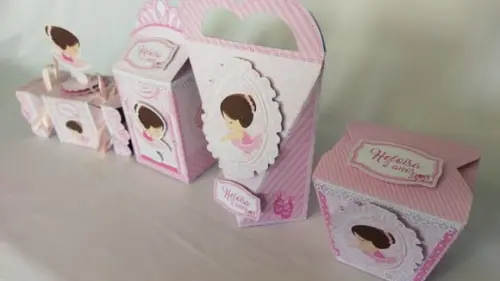 Kit Festa 40 Lembrancinhas Personalizadas Bailarina