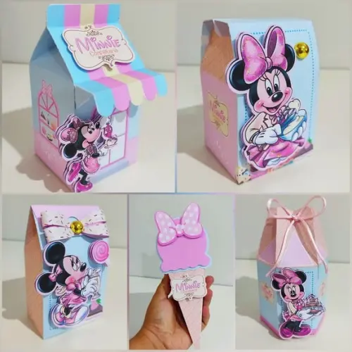 Kit Festa 50 Lembrancinhas Personalizadas Minnie Confeitaria