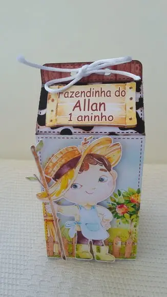 Kit Festa Infantil Caixinhas Fazendinha Aquarela-50 Peças