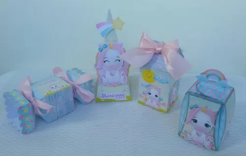 Kit Festa Lembrancinhas Personalizadas Unicornio Baby