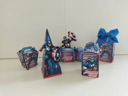 Kit Festa Personalizada Capitão América - 30 Itens