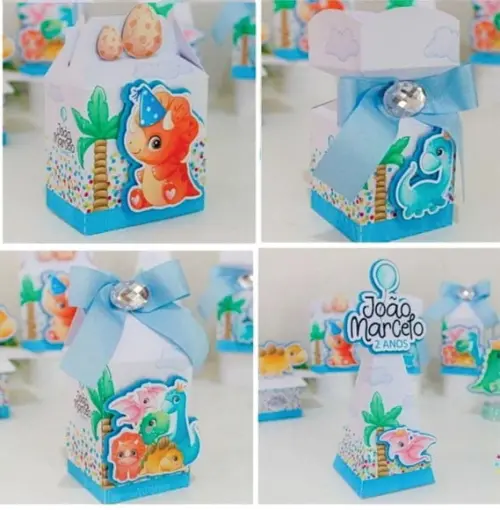 Kit Festa Personalizada Dinossauros Baby 3 - 25 Itens