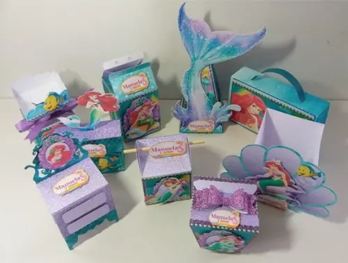 Kit Festa Personalizada Pequena Sereia- 25 Itens