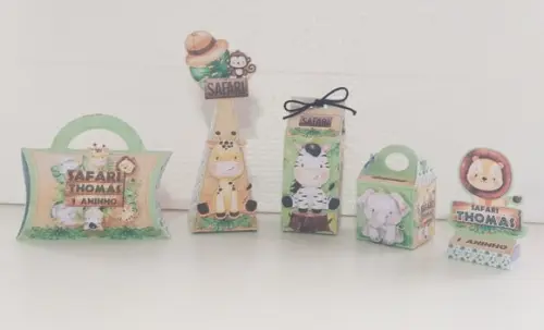 Kit Festa Personalizada Safari Aquarelado 1 - 25 Itens