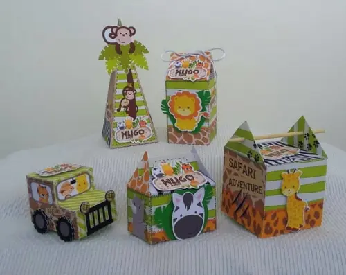 Kit Festa Personalizada Safari Baby 2 - 3d - 35 Peças