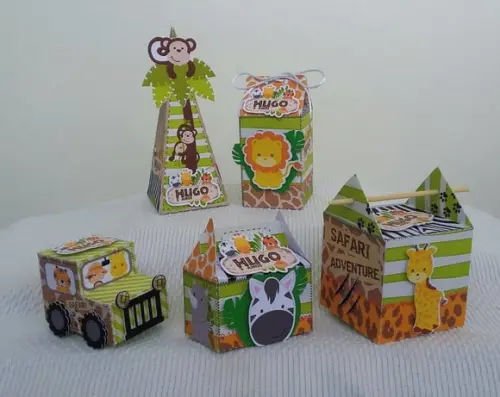 Kit Festa Personalizada Safari Baby 2- 3d - 50 Itens