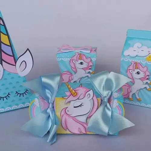 Kit Festa Personalizada Unicornio-15 Itens