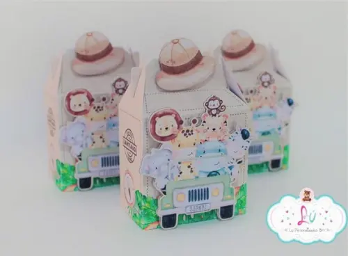 Lembrancinhas Personalizadas Safari Aquarelado 4 ( 25 Itens)