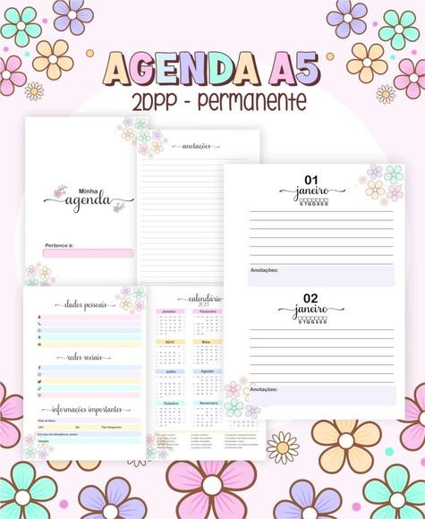 Agenda Alfabeto Fofo 2023 2 Dias Por Folhas