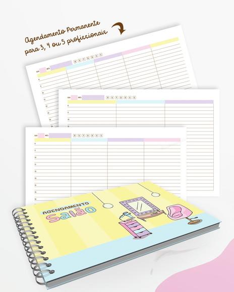 Agenda de Agendamento Para 3 4 ou 5 Profissionais