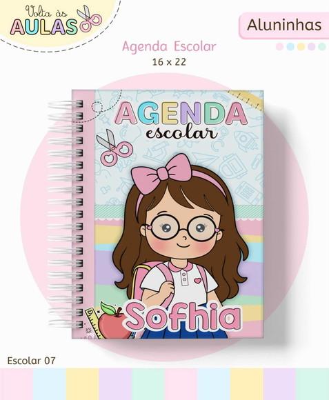 Agenda Escolar Aluninha 2 Dia Por Folha