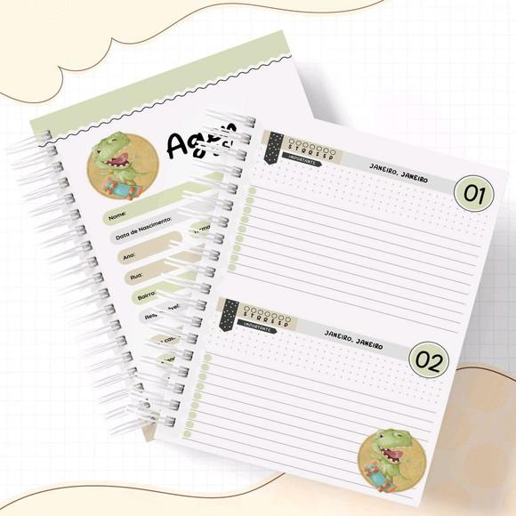 Agenda Escolar ou Creche Dinossauro