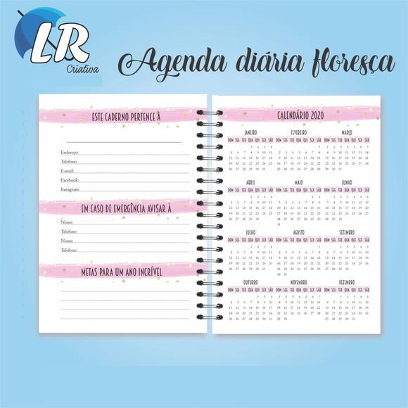 Agenda Floresça Permanente Personalizada