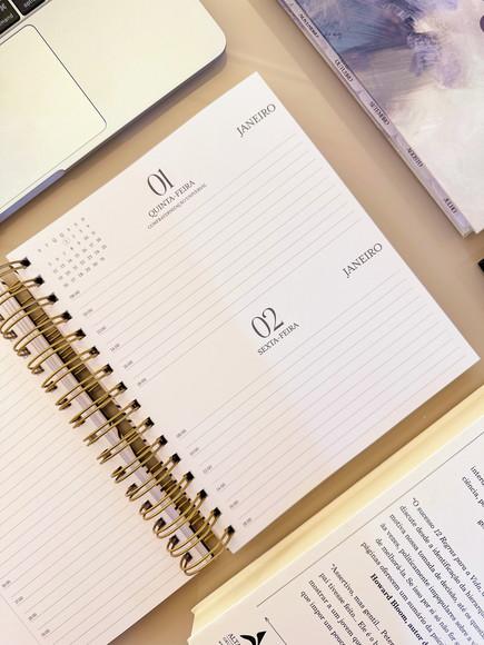 Agenda Masculina 2026 2 Dias Por Folhas