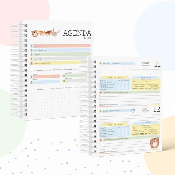 Agenda para Creche 2 Dias Por Folhas 2024