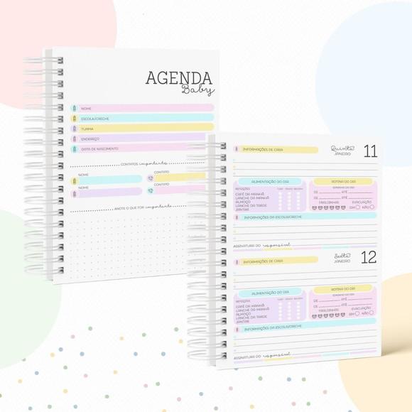 Agenda para Creche 2024 2 Dias Por Folhas