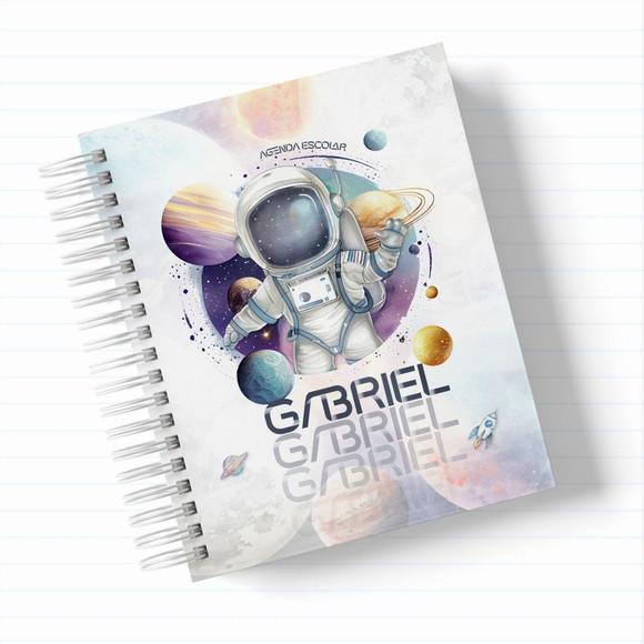 Agenda para Creche Astronauta 2 Dias Por Folhas 2025