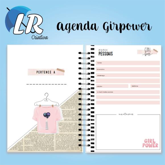 Agenda permanente Girl Power 2 dias por folhas