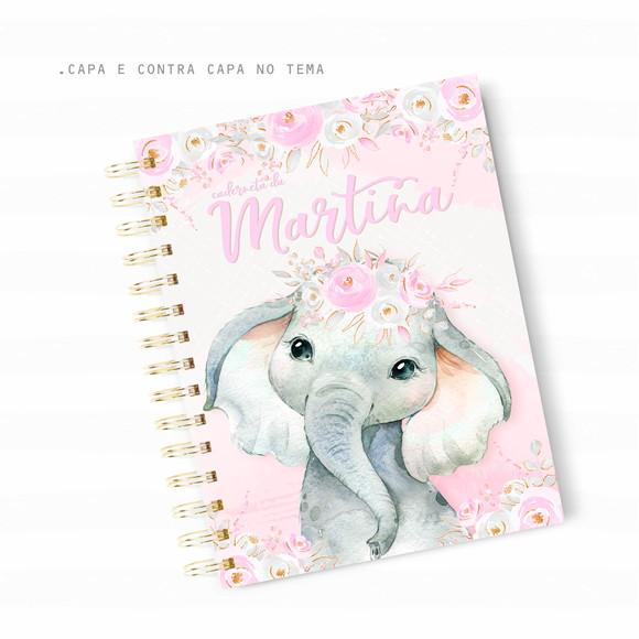 Caderneta de Saúde (vacinação) Elefantinha Personalizada