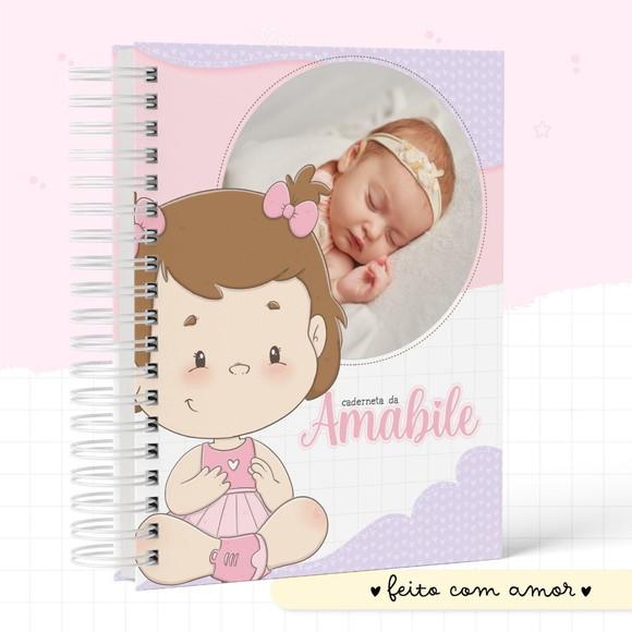 Caderneta de Saúde Personalizada com Foto Menina