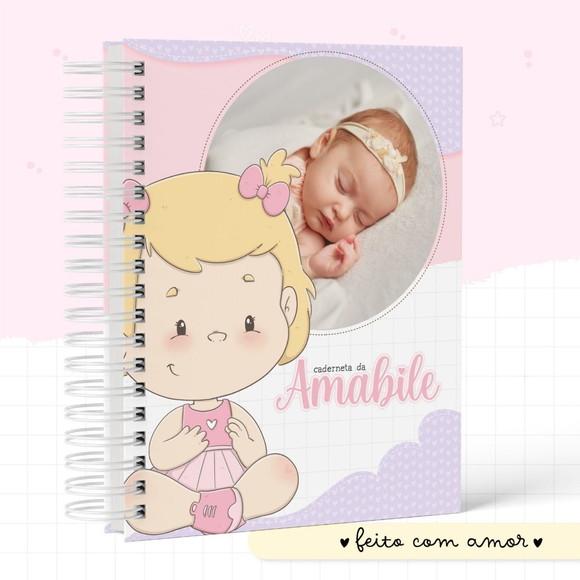Caderneta de Saúde Personalizada com Foto Menina