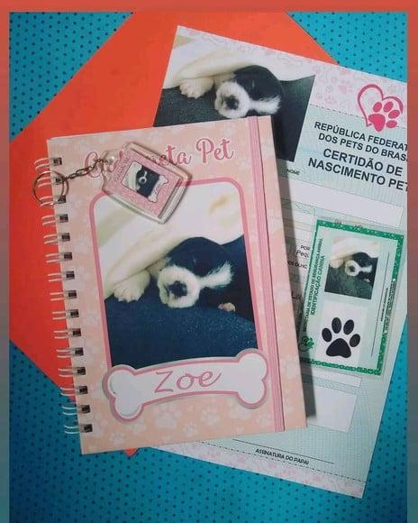 Caderneta Pet + Rg e Certidão Personalizada