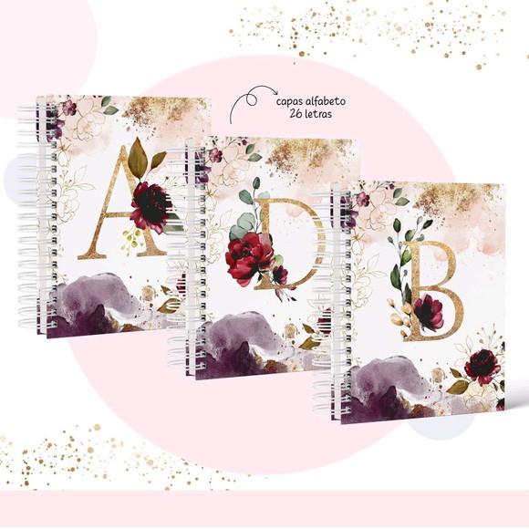 Caderno Alfabeto Marsala Personalizado