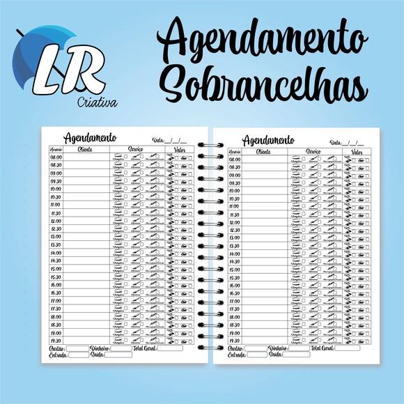 Caderno de Agendamento Designer Sobrancelhas