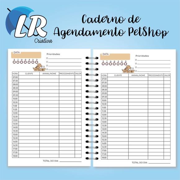 Caderno de Agendamento para Petshop
