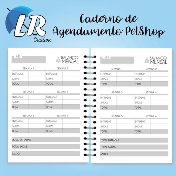 Caderno de Agendamento para Petshop