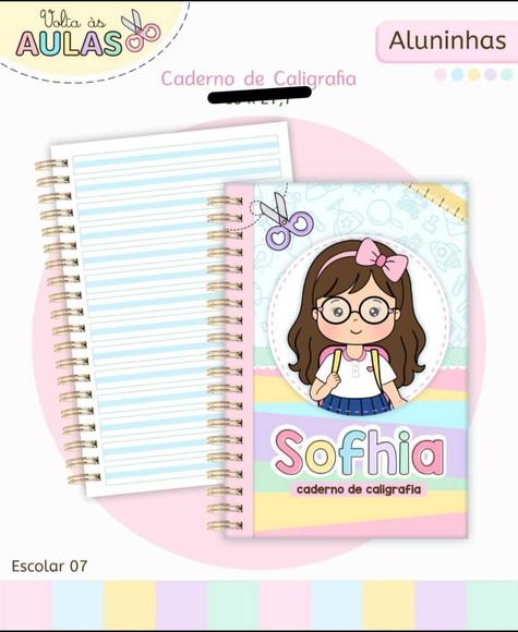 Caderno de Caligrafia Aluninha
