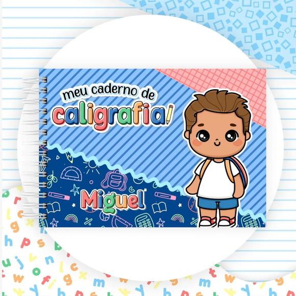 Caderno de Caligrafia Personalizado Menino