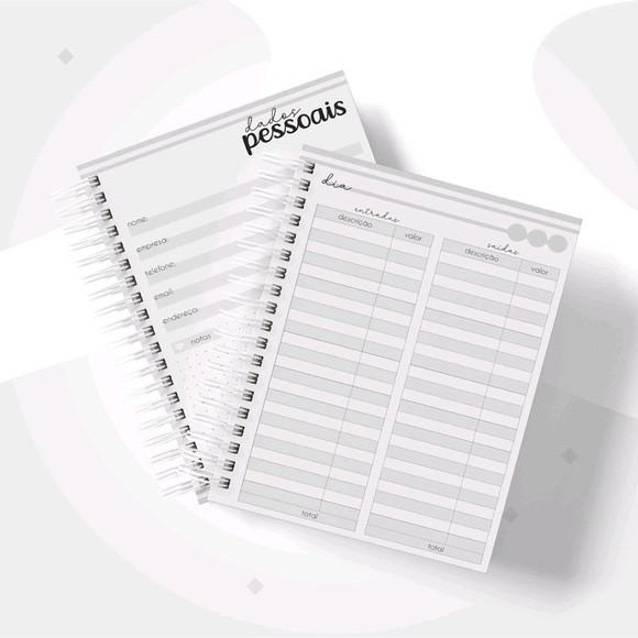 Caderno de entradas e saídas (fluxo de caixa) masculino