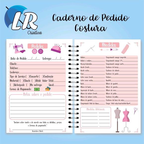 Caderno de Pedidos costura