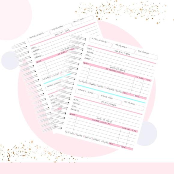 Caderno de pedidos Feminino e Masculino