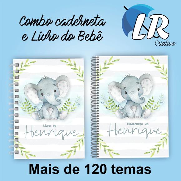 Combo Livro do Bebê e Caderneta de Saúde Básica para Menino
