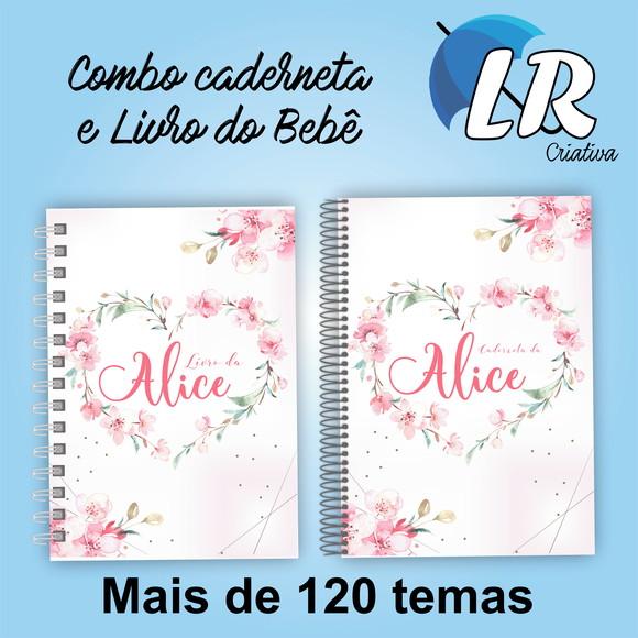 Combo Livro do Bebê e Caderneta de Saúde Básica para Menina