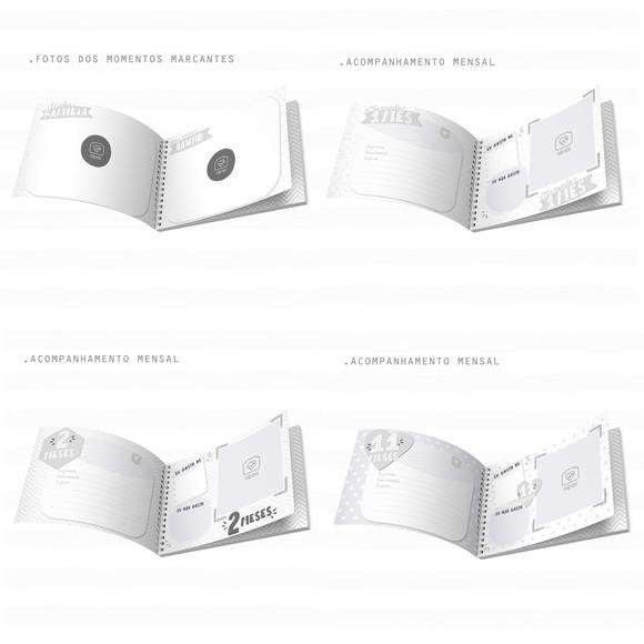Combo Meu Álbum Primeiro do Bebê Mais Caderneta para Menina