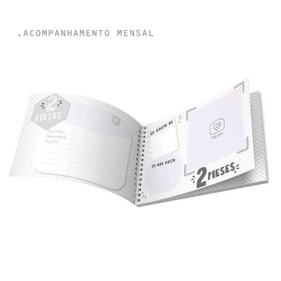 Combo Meu Álbum Primeiro do Bebê Mais Caderneta para Menino