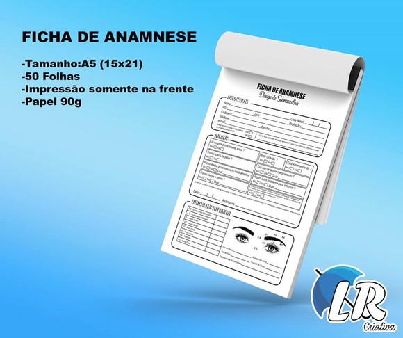 Ficha de Anamnese Designer de Sobrancelhas