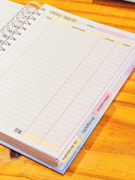 Planner Emprensa Candy Com Abas Na Divisórias