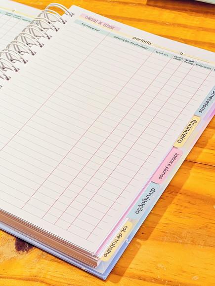 Planner Emprensa Candy Com Abas Na Divisórias