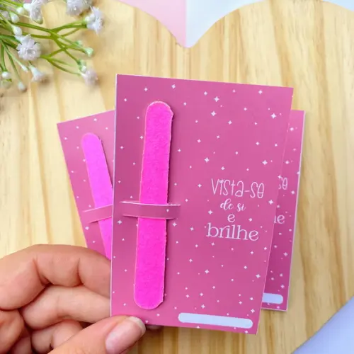 20 Lembrancinhas Cards com Lixa Dia das Mães
