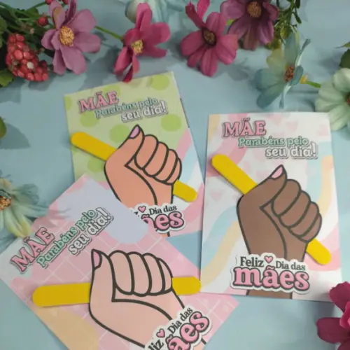 20 Lembrancinhas Cards com Lixa Dia das Mães